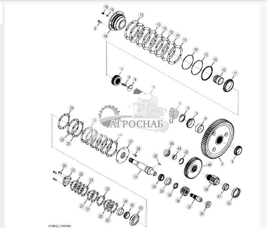Шестерни, валы и подшипники (высокоскоростная) 